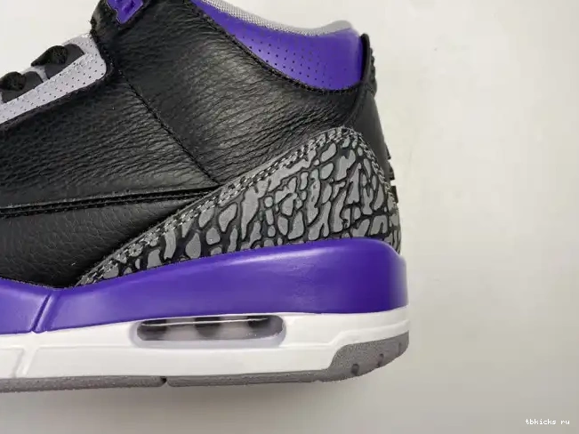 Cheap TB CT8532 3 Air Retro 050 Purple Court Jordan Black 0601